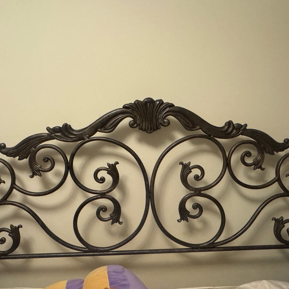 Elegant Black Metal Headboard